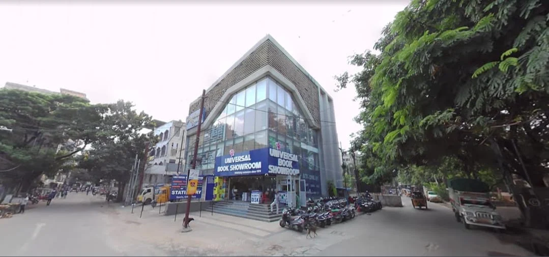 Universal Book Showroom Koti Main storefront opposite Osmania Medical College